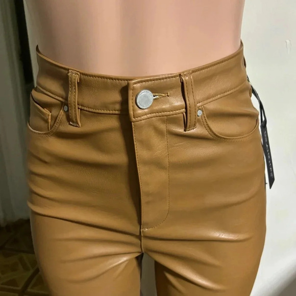 NWT BLANKNYC Women’s Baxter Leather Nude Pants - Picture 6 of 15
